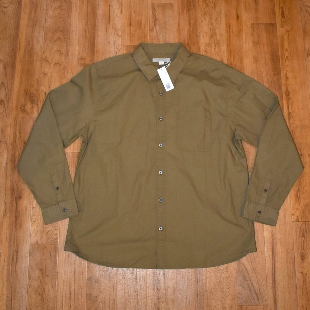 NWT Outerknown Organic Cotton Button‎ Up Shirt Sz XXL #1210165